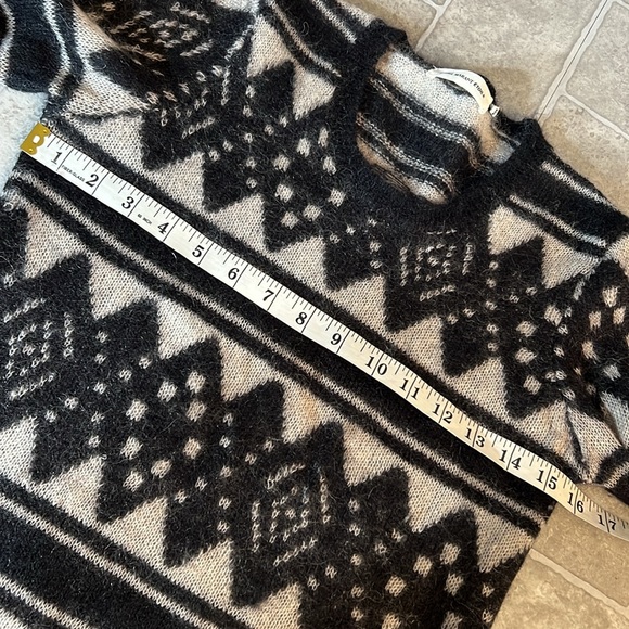 Isabel Marant Etole black white knit sweater mohair wool blend quite classic - Picture 9 of 14